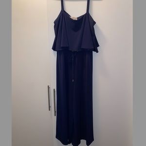 MICHAEL Michael Kors navy blue drawstring jumpsuit
